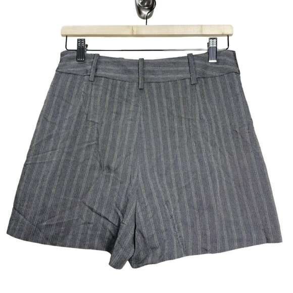Zara Grey Striped Printed Pleated Mini Suit Short Size Small NWT - Picture 11 of 16